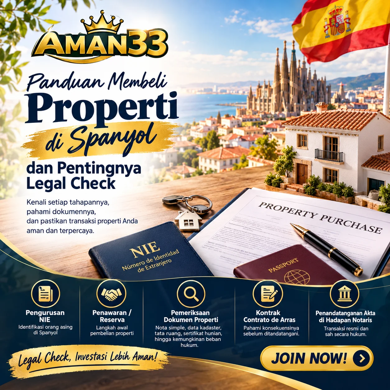 AMAN33 | Panduan Membeli Properti di Spanyol dan Pentingnya Legal Check