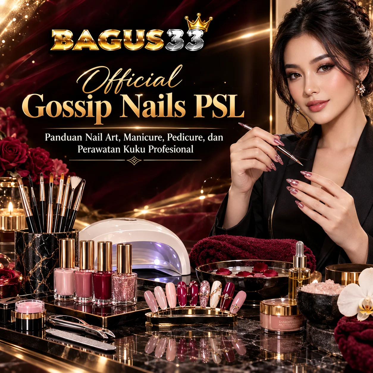 BAGUS33 | Official Gossip Nails PSL Panduan Nail Art, Manicure, Pedicure, dan Perawatan Kuku Profesional