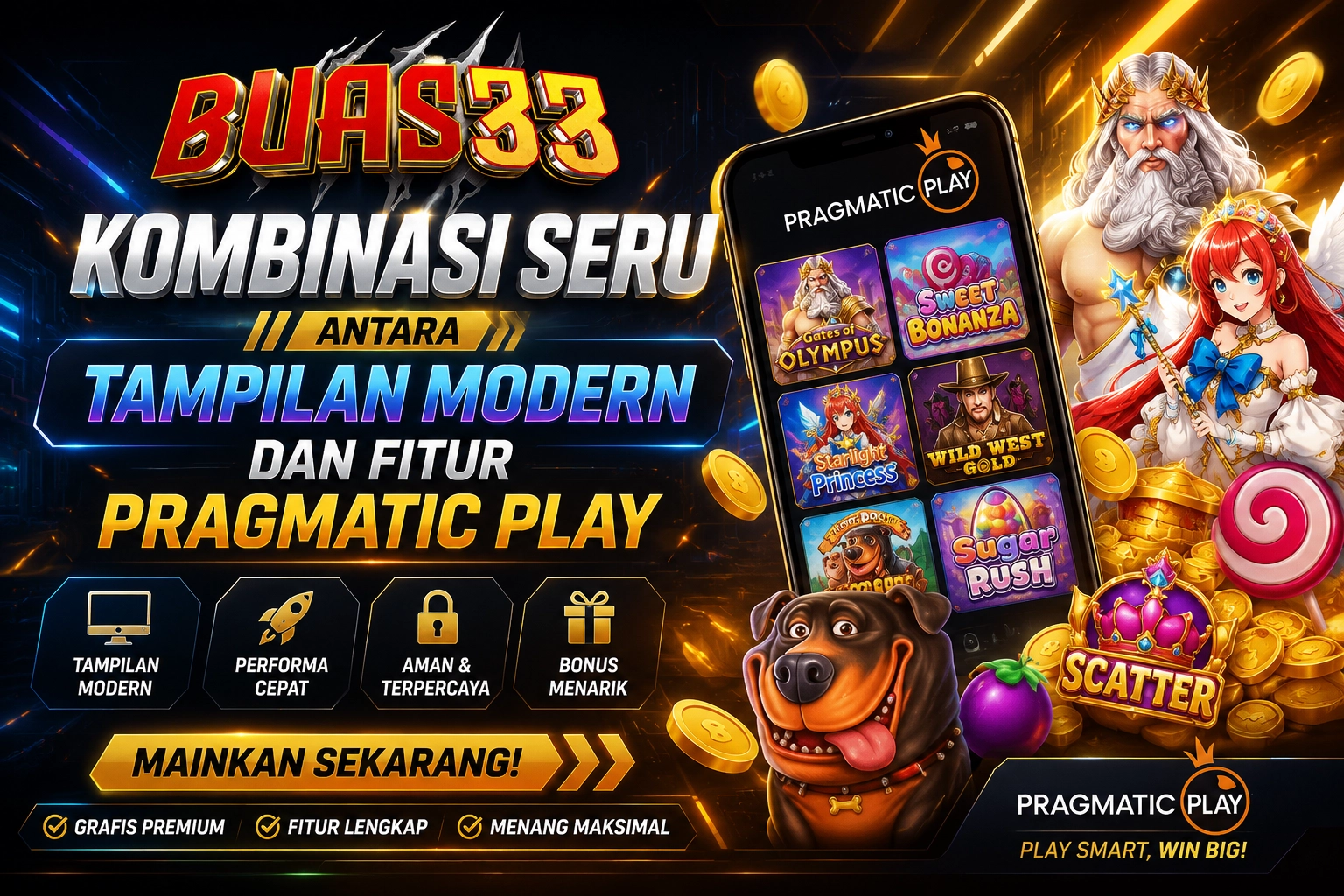 Buas33: Kombinasi Seru antara Tampilan Modern dan Fitur Pragmatic Play