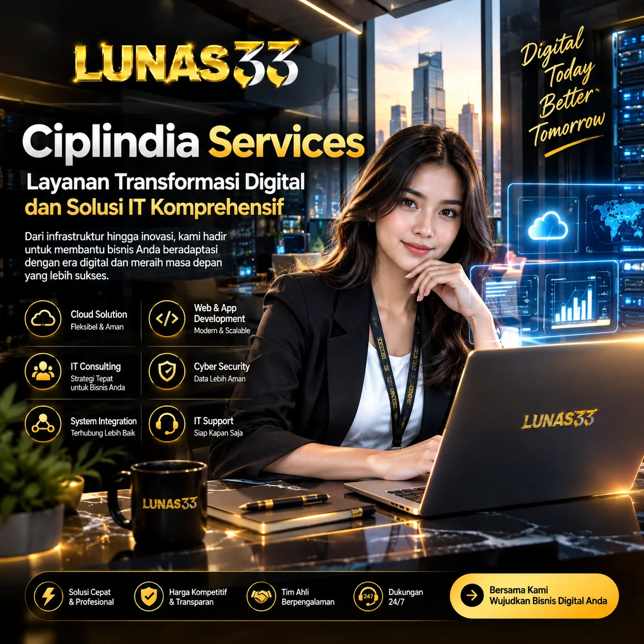 LUNAS33 : Ciplindia Services Layanan Transformasi Digital dan Solusi IT Komprehensif