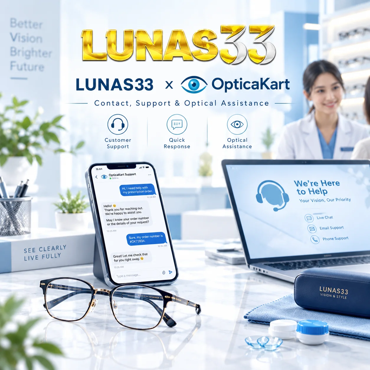 LUNAS33 x OpticaKart >> Inspirasi Eyewear dan Pilihan Lensa untuk Penampilan yang Lebih Percaya Diri