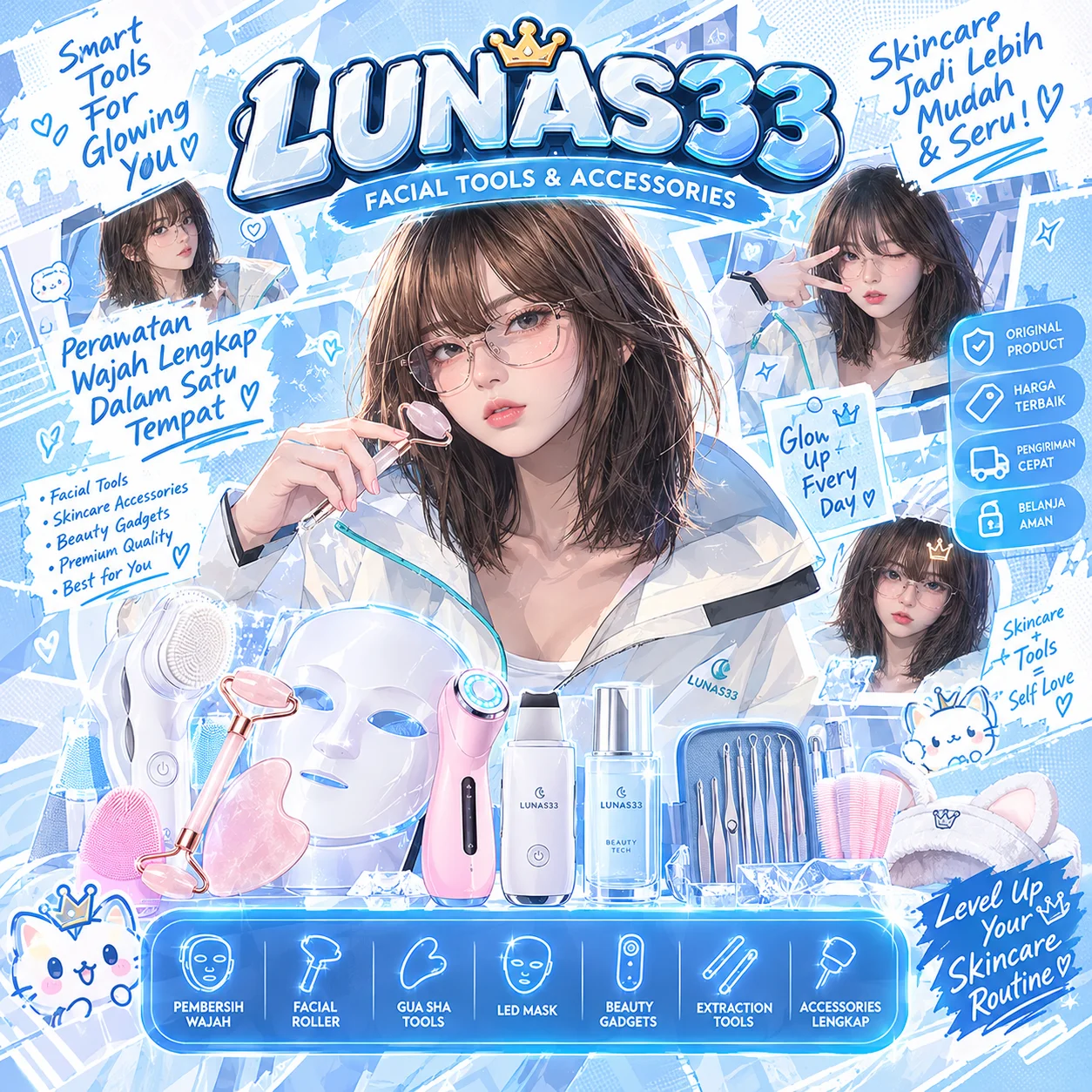LUNAS33 ➔ Koleksi Lengkap Skincare, Beauty Tools, dan Perawatan Diri