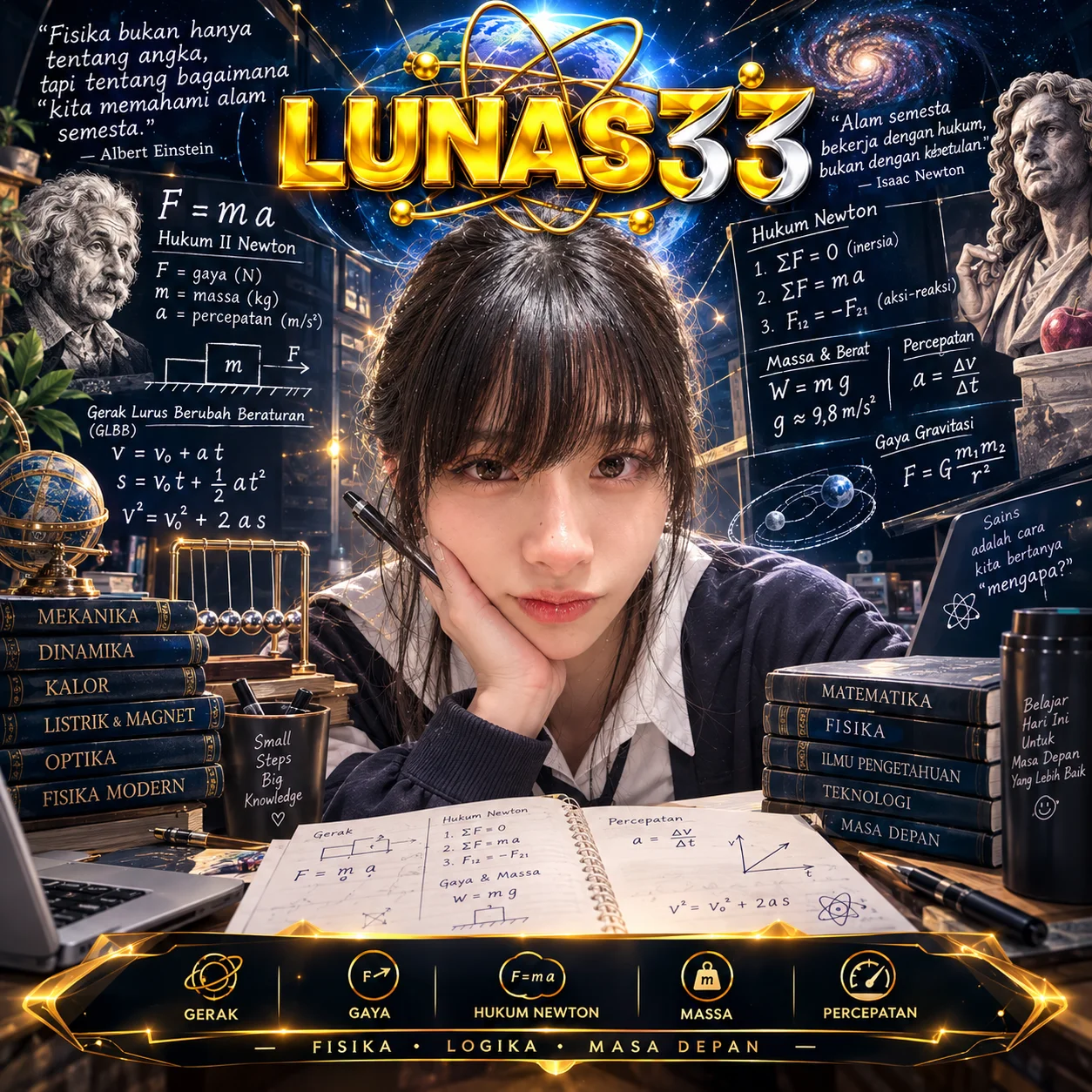 LUNAS33 x FisicaParaENEM – Game Online dengan Tema Kecepatan, Gerak dan Massa