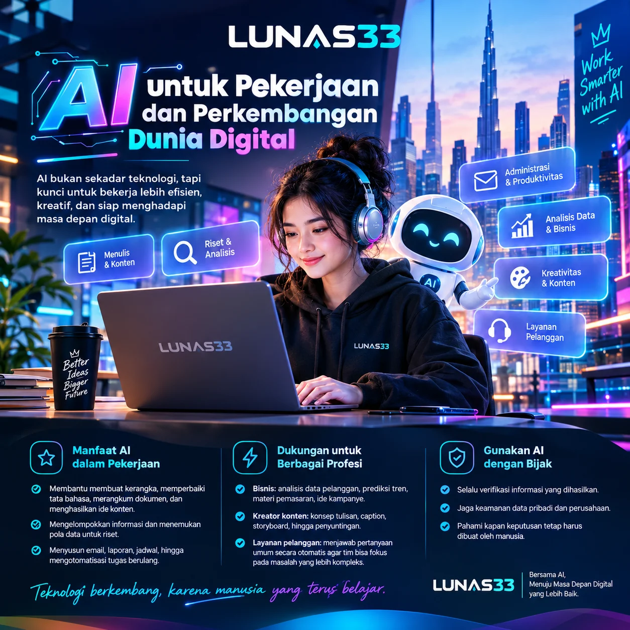 LUNAS33 | AI untuk Pekerjaan dan Perkembangan Dunia Digital