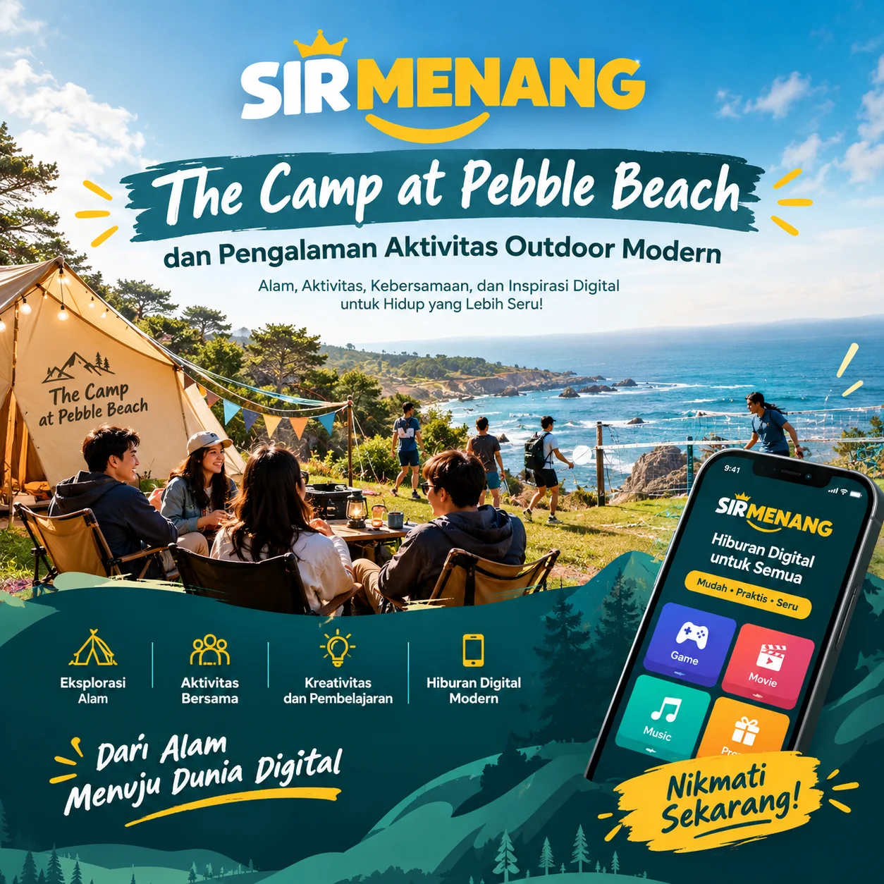 SIRMENANG | The Camp at Pebble Beach dan Pengalaman Aktivitas Outdoor Modern