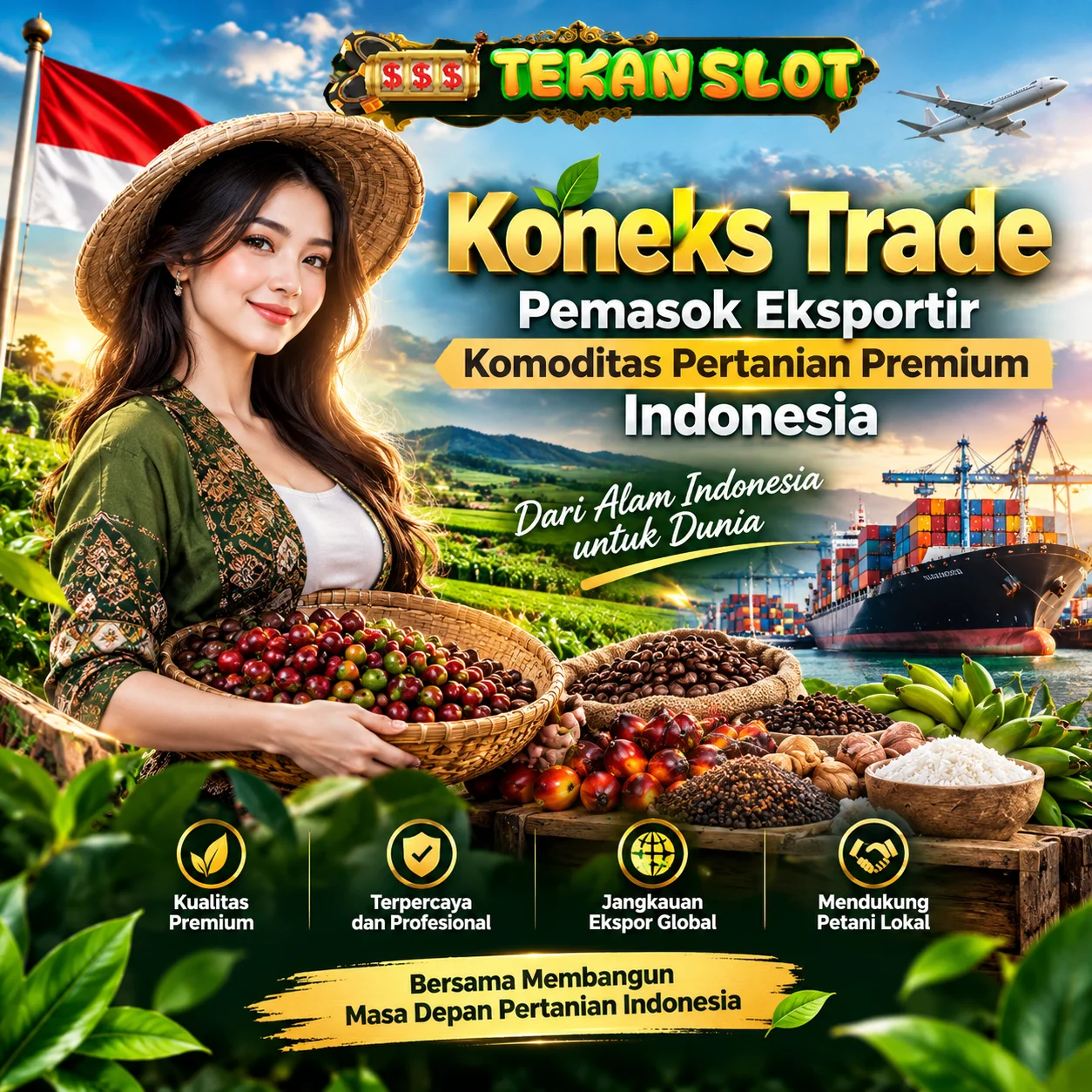 TEKANSLOT: Koneks Trade | Pemasok Eksportir Komoditas Pertanian Premium Indonesia